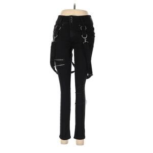 HOT Goth Denim Co. Black Strappy Jeans Y2K Style Juniors size 3